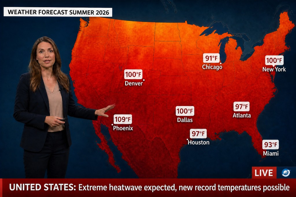 Record heatwaves in the US in 2026